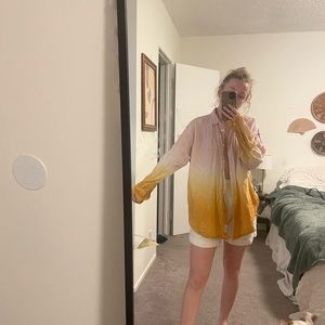 J. Crew oversized linen button up - super unique!!